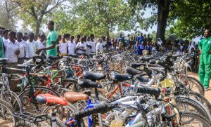 Students and bicycles